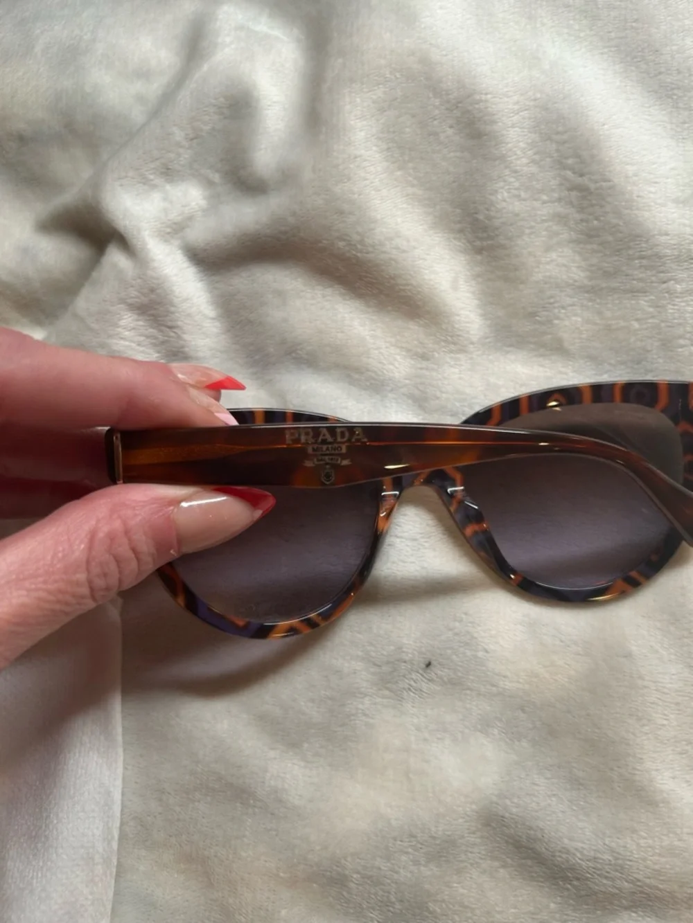 Prada Brown Tortoiseshell Cat-Eye Sunglasses - Prada - Picture 9 of 16